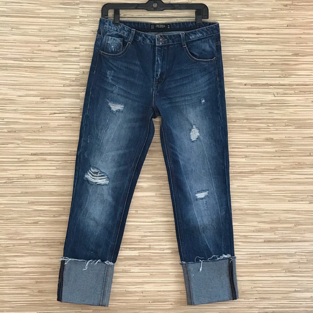 ZARA Trafaluc Folded Hem Jeans